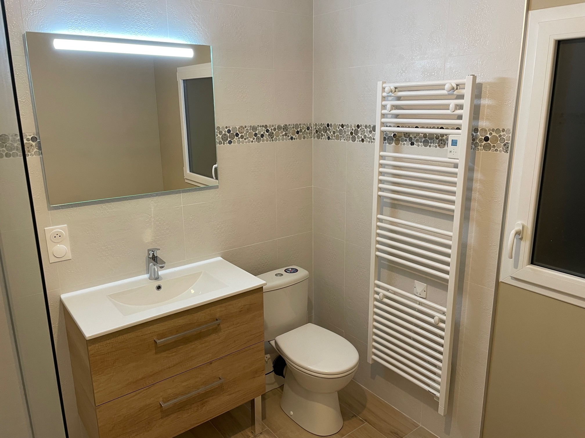 Ensemble meuble sdb et toilette sany broyeur